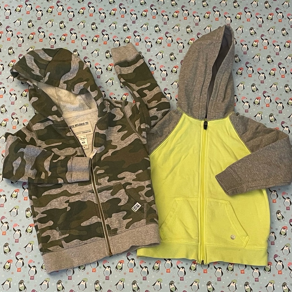 Kids ZiP Up Hoodies Size 4/5